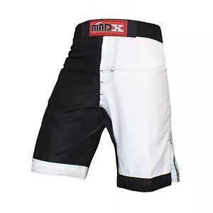 MADX Kickboxen UFC MMA Greifkampf Kurzkäfigboxen, weiße & schwarze Shorts - Bild 1 von 1