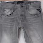 Jeans homme Replay M914 ANBASS stretch gris conique mince W32 L32