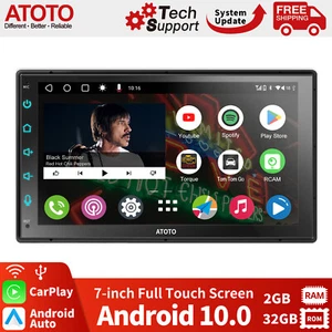 ATOTO A6PF 2DIN Car Stereo GPS 7" Full Touchscreen Wireless Android Auto&Carplay - Picture 1 of 16