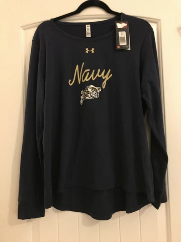 Navy Midshipmen Under Armour Long sleeve shirt X-Large Women Ladies XL NWT Cover