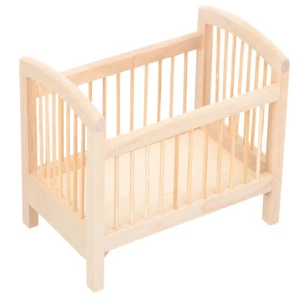 Mini Furniture Model Miniature Dollhouse Accessories Crib for Dolls - Picture 1 of 12