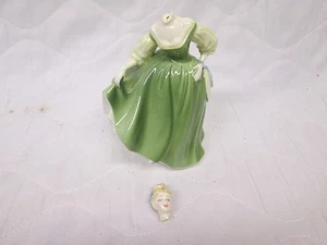 Royal Doulton Fair Lady HN2193 in Green Dress. Damaged for Repair. - Picture 1 of 11