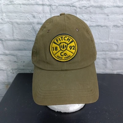 Abercrombie Fitch  Hat Green Baseball Strap Back 1892 Yellow Patch Logo #1 - Image 1 of 4