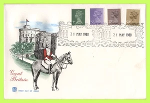 G.B. 1980 Four Definitives on Stuart First Day Cover, Windsor - Picture 1 of 1