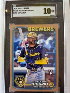 Jackson Chourio RC 2024 Topps Actualización Oro #1479/2024 SGC 10 - Imagen 1 de 2