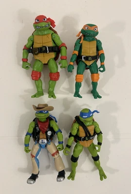 Lote de 4 figuras de acción TMNT Mutant Mayhem juguetes Playmates Foto 1 de 4