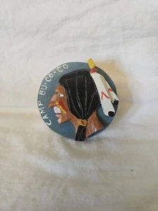 Vintage Camp BU-CO-CO Handmade Wood Boy Scout Kerchief Slide Indian - Picture 1 of 5