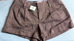 Nanette Lepore Tweed Iris 8 Shorts Lavenders And Browns - Picture 1 of 13