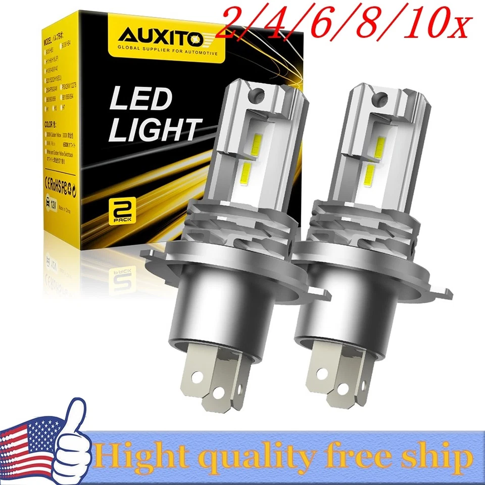 2/4X AUXITO H4 9003 LED Headlight bulbHi/Low Beam Conversion  6500K White Canbus - Image 1 of 1