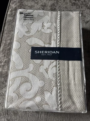 SHERIDAN ROPER  CHALK PAIR OF  TAILORED  PILLOWCASES -FIG BNIP RRP £65 - Image 1 of 4
