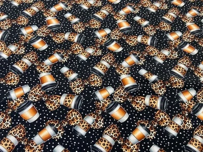 French Terry angeraut "Leo Coffee to go" - Bild 1 von 4