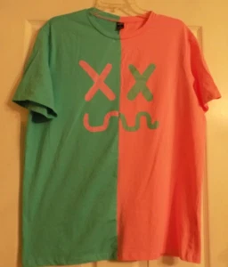 NEW Men's SHEIN Manfinity Graphic Print Spliced Tee Shirt Short Sleeve Size L - Picture 1 of 5