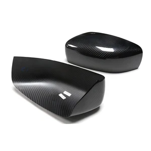 Pair Car Stick On Dry Carbon Fiber Side Mirror Cover For Chrysler 300C 2012-2016 - Picture 1 of 7