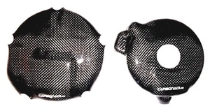KTM RC8 (R) 2x CARBON KUPPLUNGSDECKEL LIMADECKEL ENGINE COVER CARBONE CARBONO - Picture 1 of 2