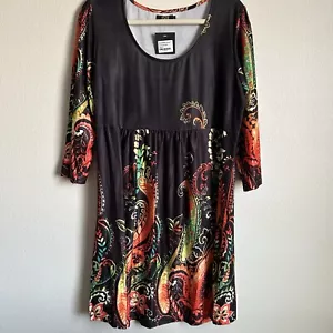 R&B Collection Dress Womans 1X 3/4 Sleeve Round Neck - Picture 1 of 4