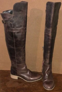 Charles David Tall Brown Leather Inner Zipper Women’s Italian Boots Size 8.5 - Picture 1 of 15