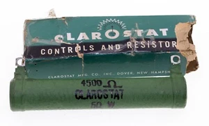 CLAROSTAT K50NA Resistenza di potenza 4.5K 4500 Ohm 50 Watt - Foto 1 di 1