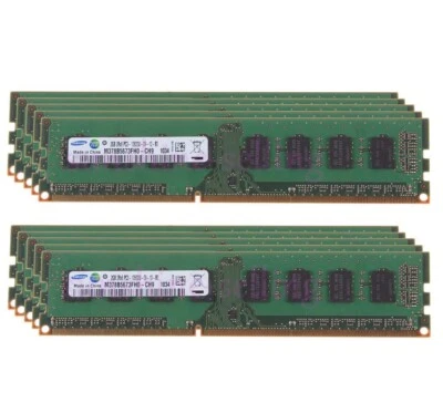 Samsung 10pcs X 2GB PC3-10600u DDR3 1333Mhz RAM DIMM nonecc Desktop Memory kit - Image 1 of 4