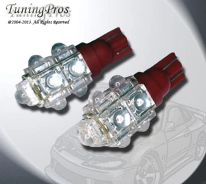High Mount Stop Light T10 9 Flux Red LED Light Bulb (Set of 2, 1 Pair) 2825 - Picture 1 of 3