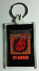 AS-IS METALLICA BLACK ST ANGER TIED FIST KEY CHAIN KEYCHAIN - Picture 1 of 1