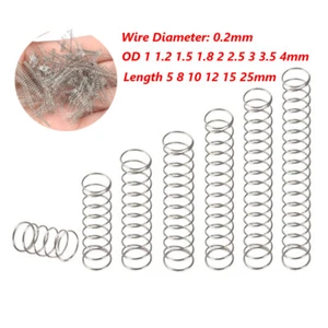 Small Pressure Compression Springs Spring 0.2mm Wire 5-25mm Long Various Sizes - Picture 1 of 12