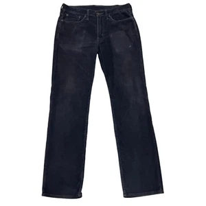 Levi's 514 Corduroy Jeans Slim Straight Fit Navy Mens 32W 32L Stretch Cotton - Picture 1 of 15