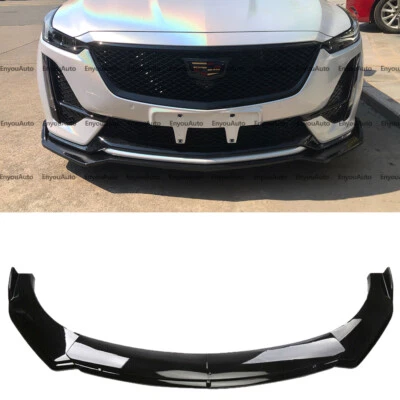 For Cadillac XT4 XT5 XT6 Front Bumper Lip Spoiler Splitter Glossy Black Foto 1 de 4