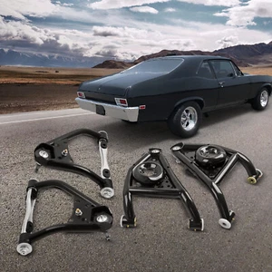 Tubular Front Upper & Lower Control Arms for 1968-1974 Chevy Nova 67-69 Camaro - Picture 1 of 13