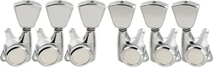 3+3 Locking Tuners 18:1 Electric Acoustic Guitars Metal Locking Cap - Chrome #3 - Picture 1 of 7