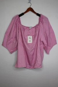 Women's Free Assembly Square Neck Top Pink XL - Picture 1 of 5