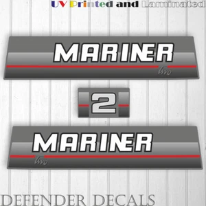 Mariner TWO 2 hp outboard engine decal sticker set kit reproduction 2HP TWO - Picture 1 of 1