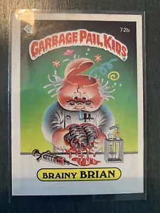 1985 Topps Vintage Garbage Pail Kids Serie 2 - #72b Brainy Brian - EX - Imagen 1 de 2
