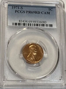 Centavo conmemorativo Lincoln S 1C 1971 prueba graduación profesional cámara Pr69rd - Imagen 1 de 2