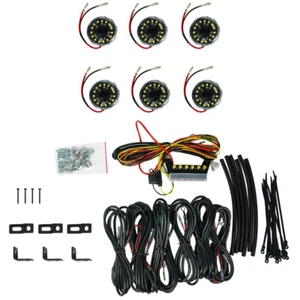 KC HiLiTES 91040 6 White LED Underbody Wheel Lights Kit System Flood Aluminum - Foto 1 di 13