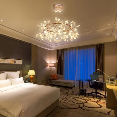 Lámpara de araña de burbuja de vidrio con rama de árbol para lámpara de techo de sala de estar Foto 1 de 4