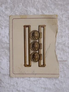 Hebilla de cinturón de latón antiguo cabeza de mujer Hera Juno - vintage alrededor de 1900 - Imagen 1 de 3