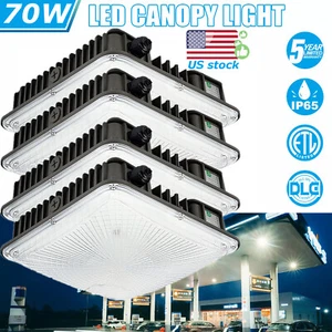 70W Led Canopy Parking Garage Light Outdoor IP65 Commercial Gas Station Lighting - Picture 1 of 25