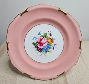 LOVELY ROYAL CROWN DERBY HAND PAINTED ROSE FLOWER 10" PLATE BY F GARNETT c1950 - Picture 1 of 4