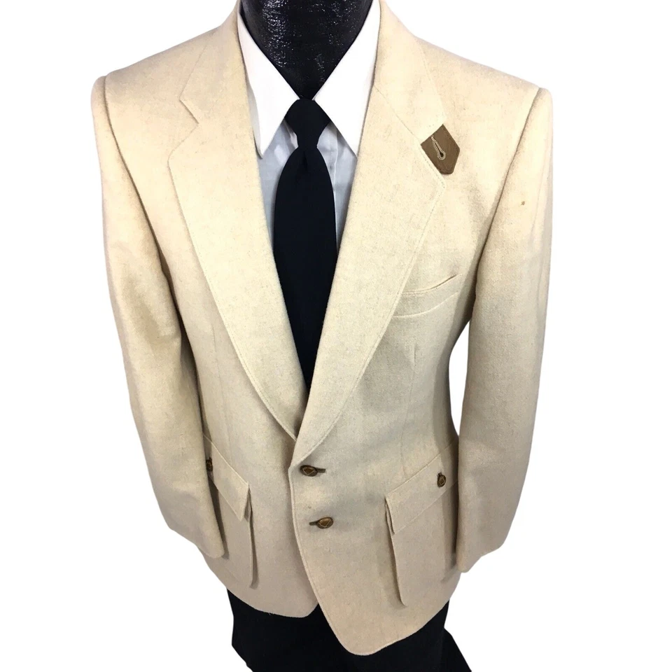 Vtg Fioravanti NORFOLK Sport Coat Leather ELBOW PATCH Jacket SHOOTING Blazer 38 - Image 1 of 4