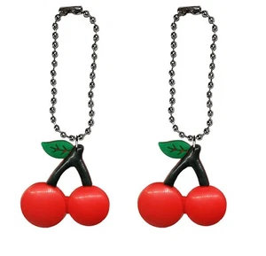 Cherry Cherries Tumbler Chain Cup Mug Bottle Drink Coffee Tea Unique Set of 2 - Picture 1 of 6