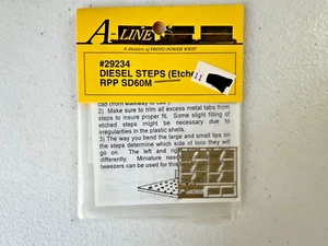 A-Line #29234 HO Brass See-Thru Diesel Steps Etched RPP SD60M - NOS - Picture 1 of 3