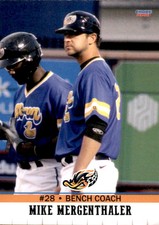 2021 Akron RubberDucks Choice #9 Mike Mergenthaler Bench Coach Thiells New York 