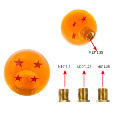 Orange 4 Star Dragon ball Z Shift Knob Manual Gear Stick Shifter m8 m10 m12 - Image 1 of 4