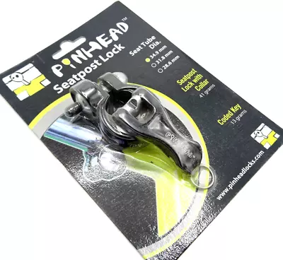Pinhead Bike Anti-Theft Seatpost Lock Clamp for 34.9mm Seat tube 566-P12 - Image 1 of 4
