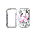 Snap-On Case for Samsung Freeform II R360 - White/Pink Skulls