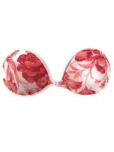 NuBra Aphrodite Klebe-BH A100 [B, rosa geblümt] Bragel Made in USA 32B 34B 36B - Bild 1 von 6
