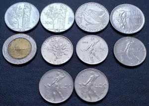 Lot of 10x Italy Foreign Coins - Various Dates and Denominations - Foto 1 di 2