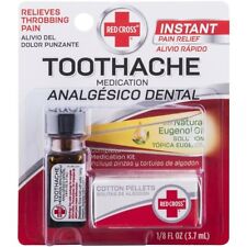 Red Cross Toothache Relief Complete Medication Kit With Natural Eugenol 0.12 Oz