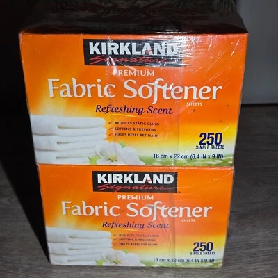 Hojas suavizantes de aroma fresco ultra suaves Kirkland Signature - Paquete de 2 - 250 por caja Foto 1 de 3