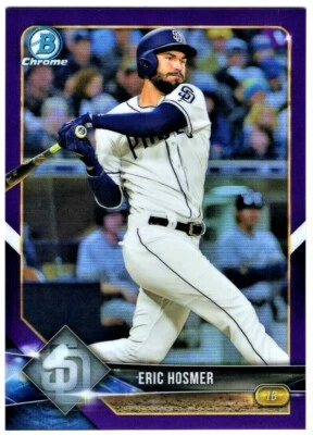 ERIC HOSMER - 2018 BOWMAN CHROME PURPLE REFRACTOR /250 - Image 1 of 2